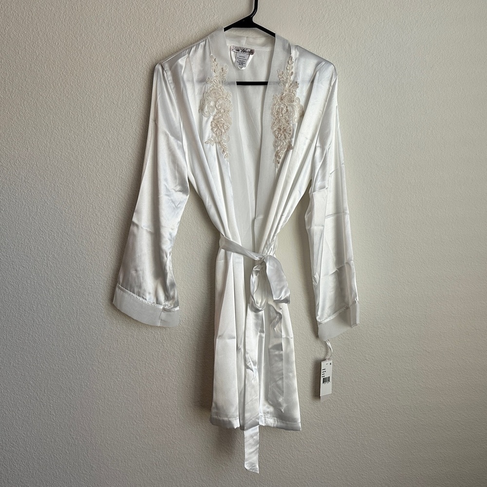 White Bridal Lingerie Robe Set Gem